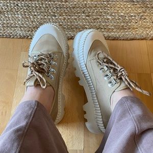 Jeffrey Campbell B2School platform sneakers in beige white